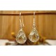 Boucles d'oreilles argent et Prasiolite.