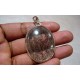 Pendentif en argent Quartz tourmaline.