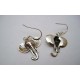 Boucles d'oreilles argent massif.