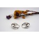 Boucles d'oreille en argent masssif.