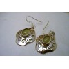 Boucles d'oreilles argent et Préhnite.