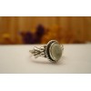 Bague argent et préhnite T55