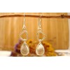 Boucles d'oreilles argent et Quartz rutile