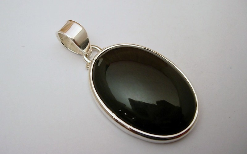 Obsidienne Oeil Céleste pendentif - N°15308.1 •
