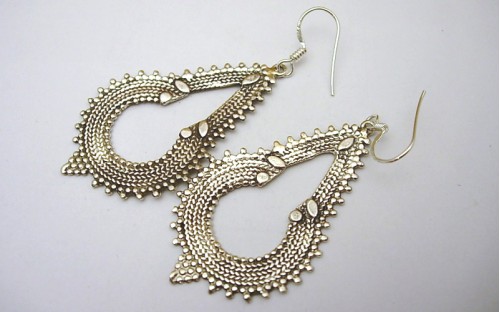 Boucles d'oreilles argent.